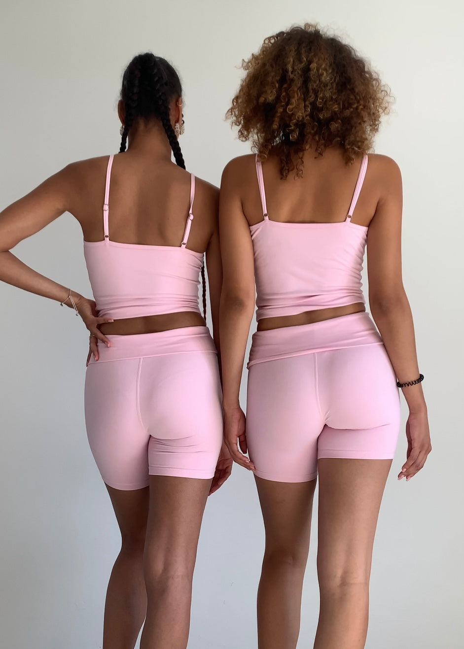 Soft pink yoga shorts – AYO ACTIVEWEAR