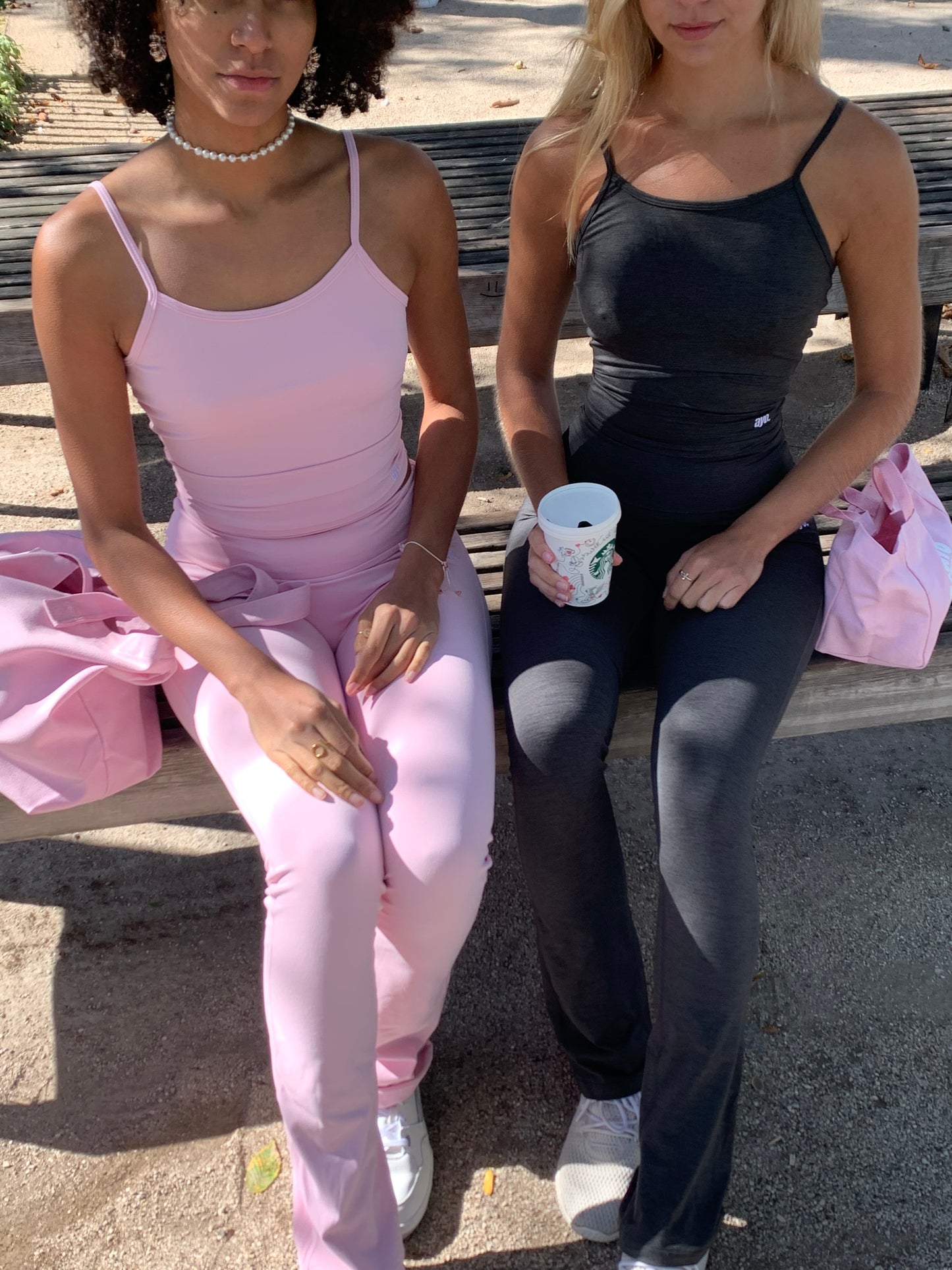 Dark grey - flared yoga pants