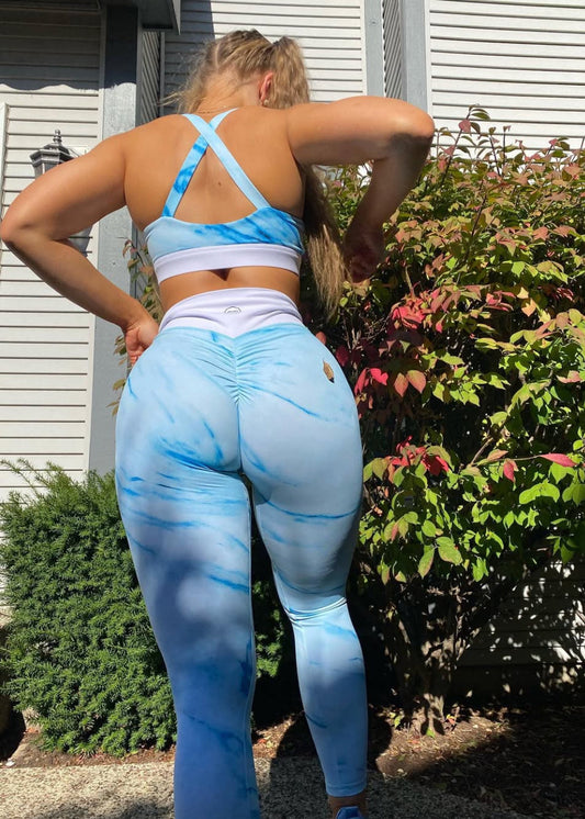 Aqua - full length leggings