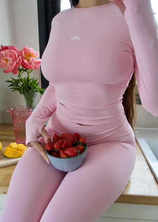 Soft pink - shaping long sleeve top