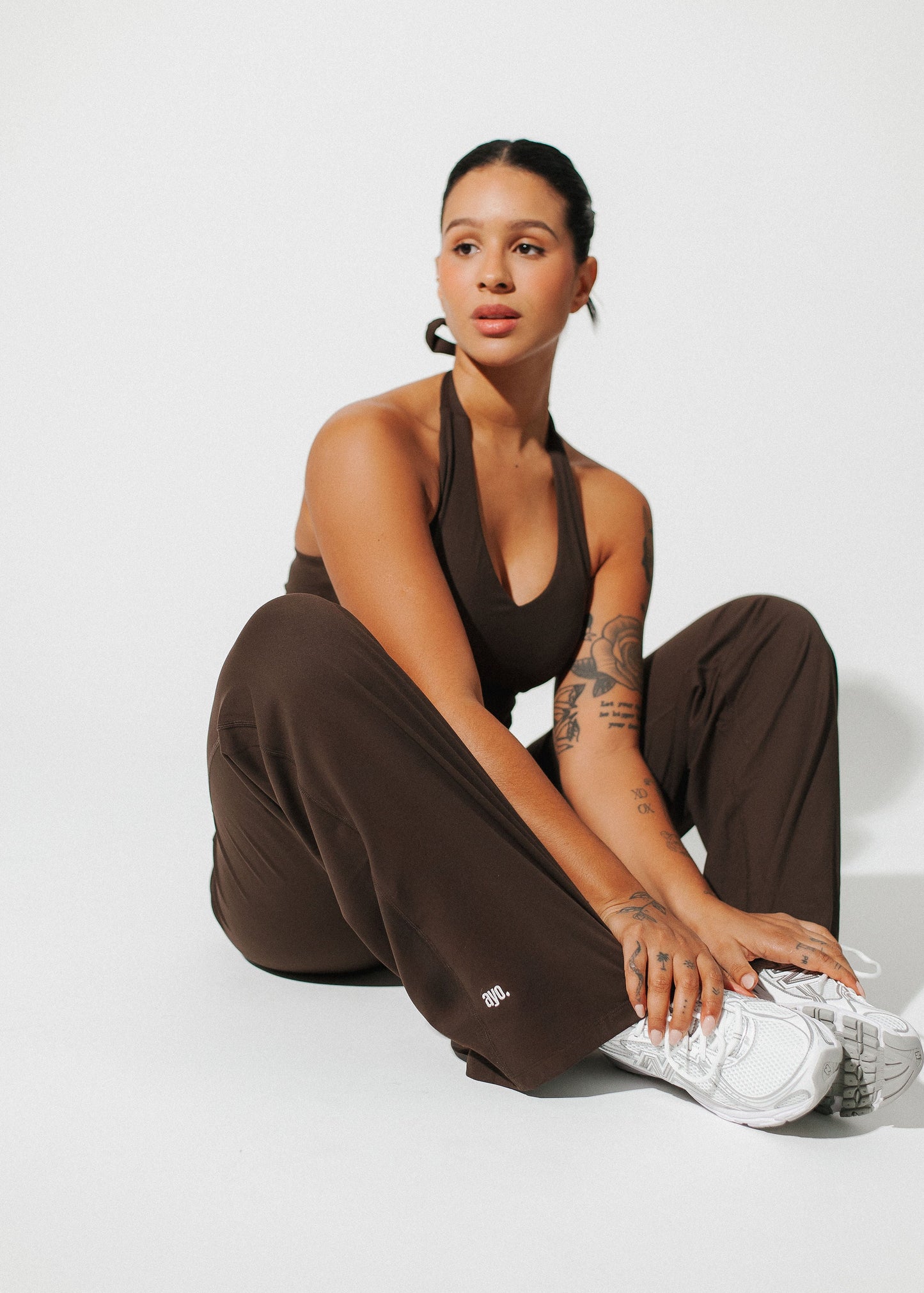 Toasted brown - Fold-over high flares