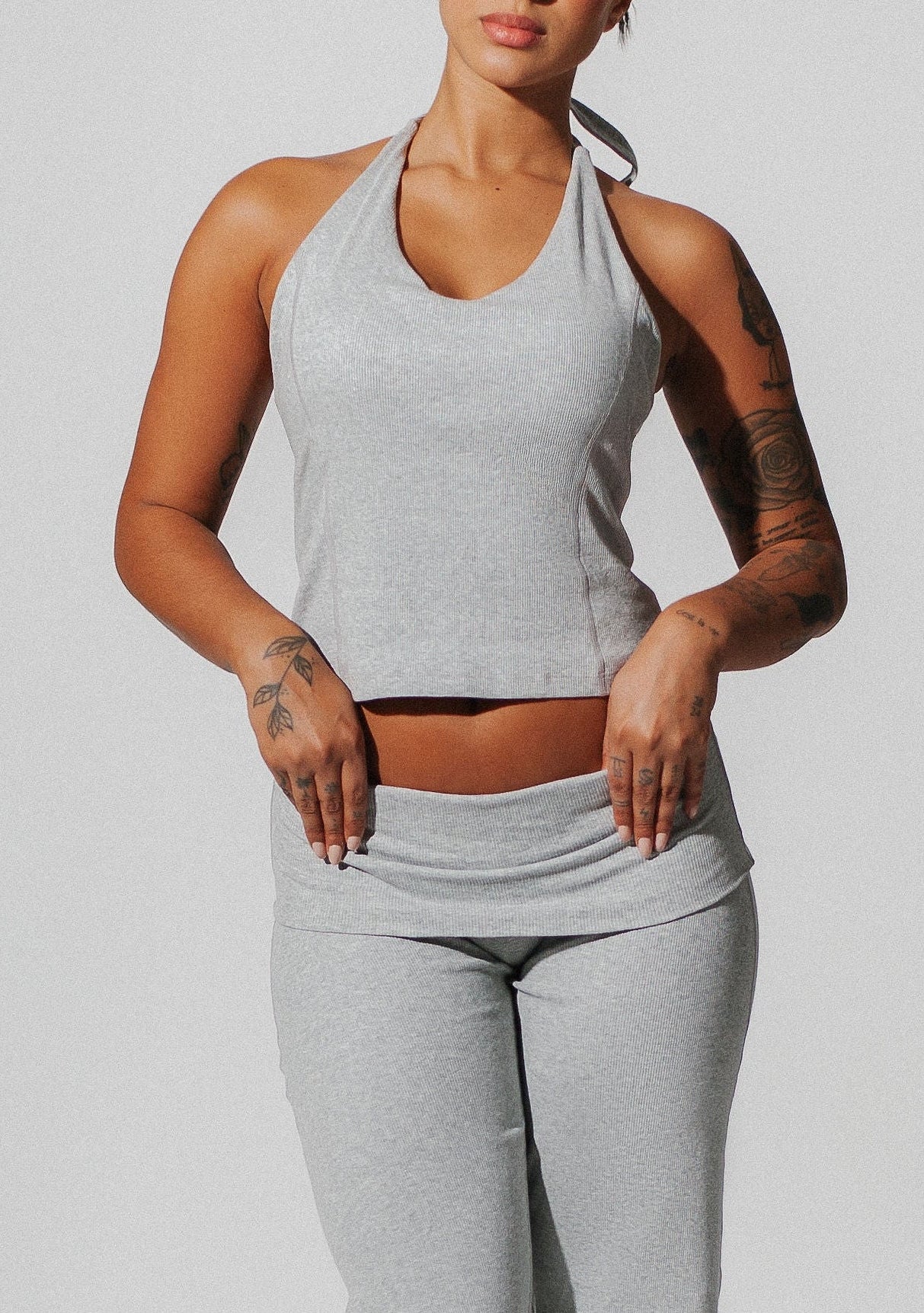 Cotton grey - Open back top