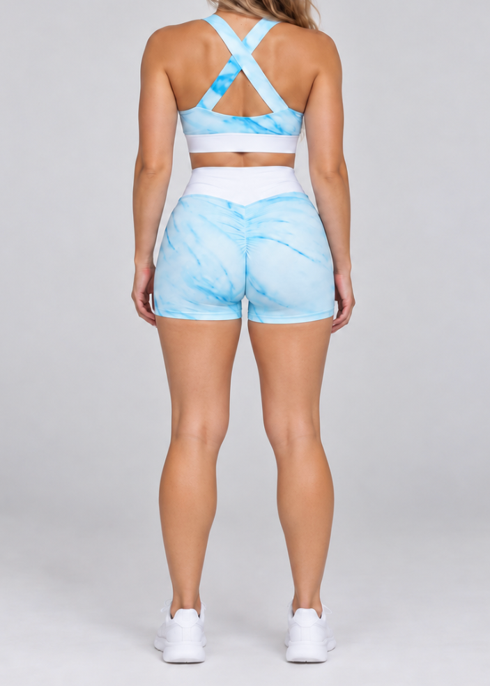 Aqua - scrunch shorts
