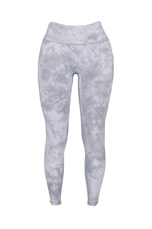 Grey tie dye scrunch butt leggings very flattering tiktok viral front angle